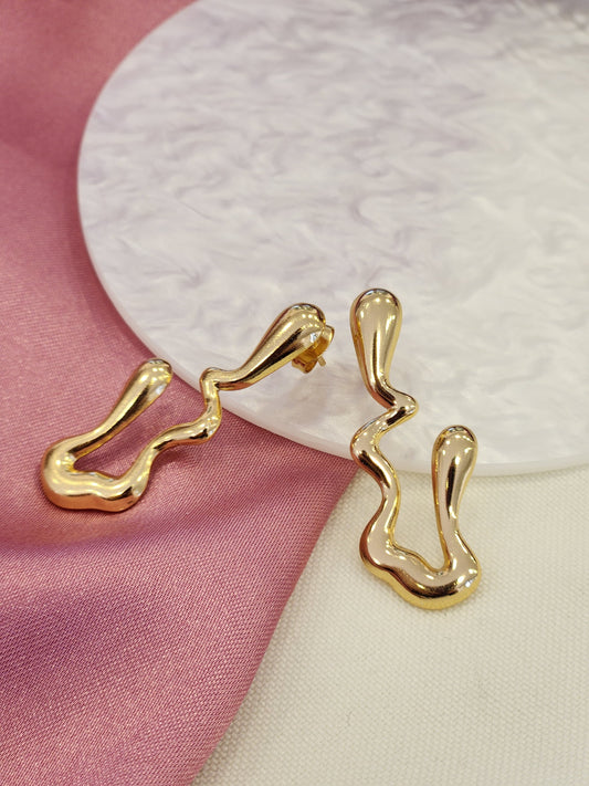 Aretes gota irregular alargada #K16