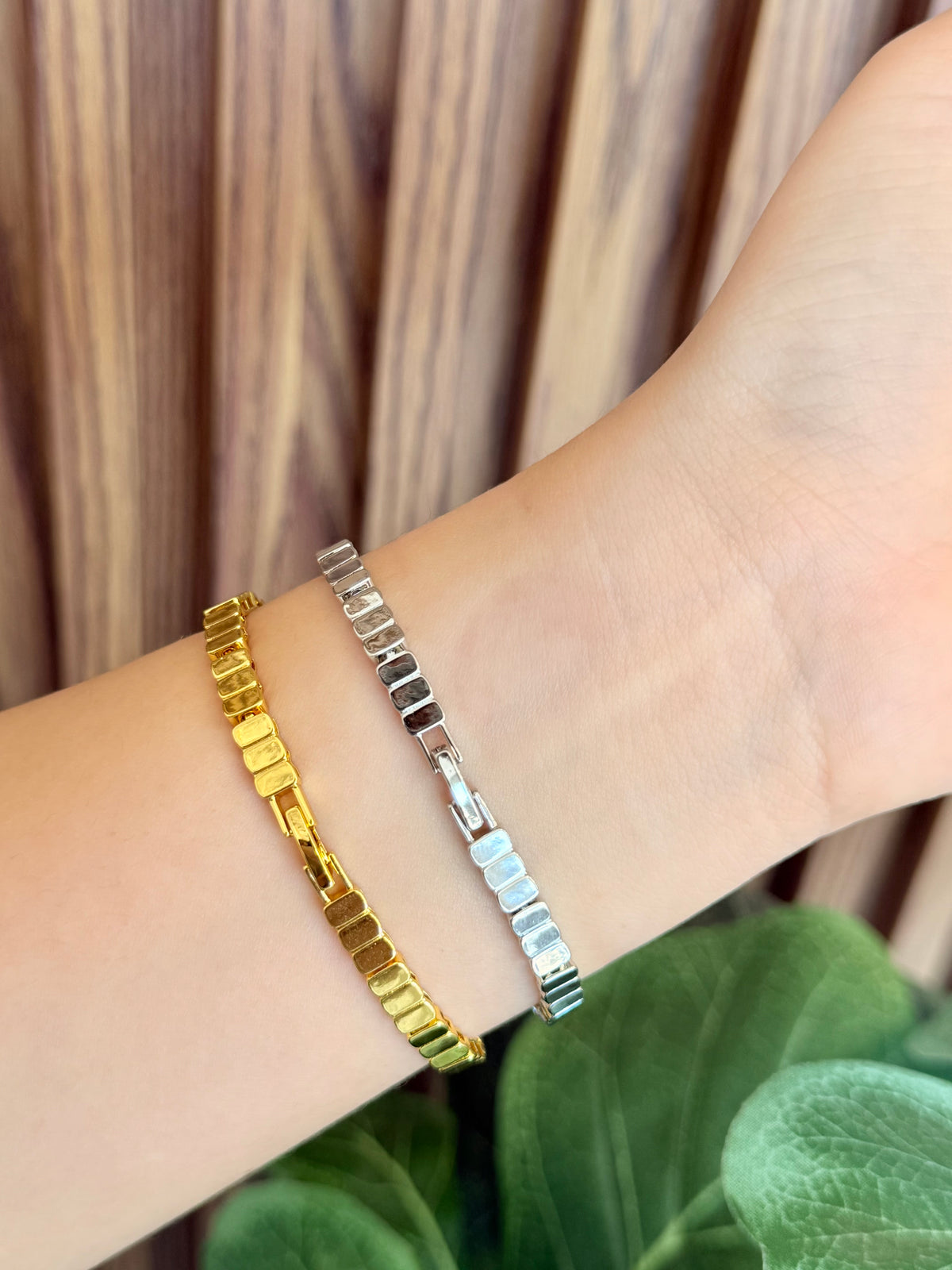 Pulsera rectangulos zirconia #43