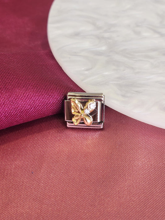 Charm mariposa ala zirconia