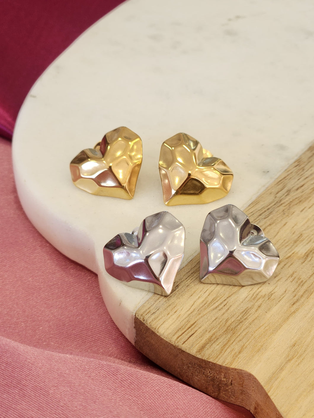 Aretes corazon simetricos formas #0.2