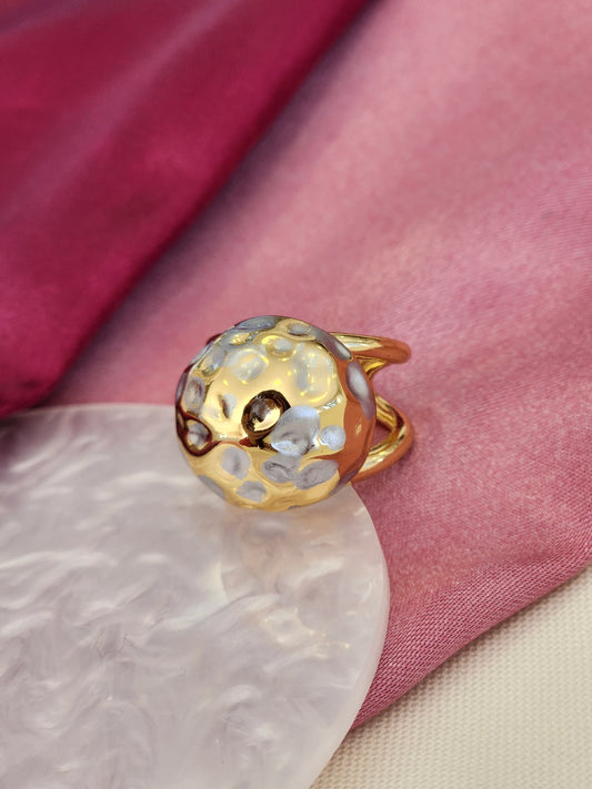 Anillo bicolor esfera #B12