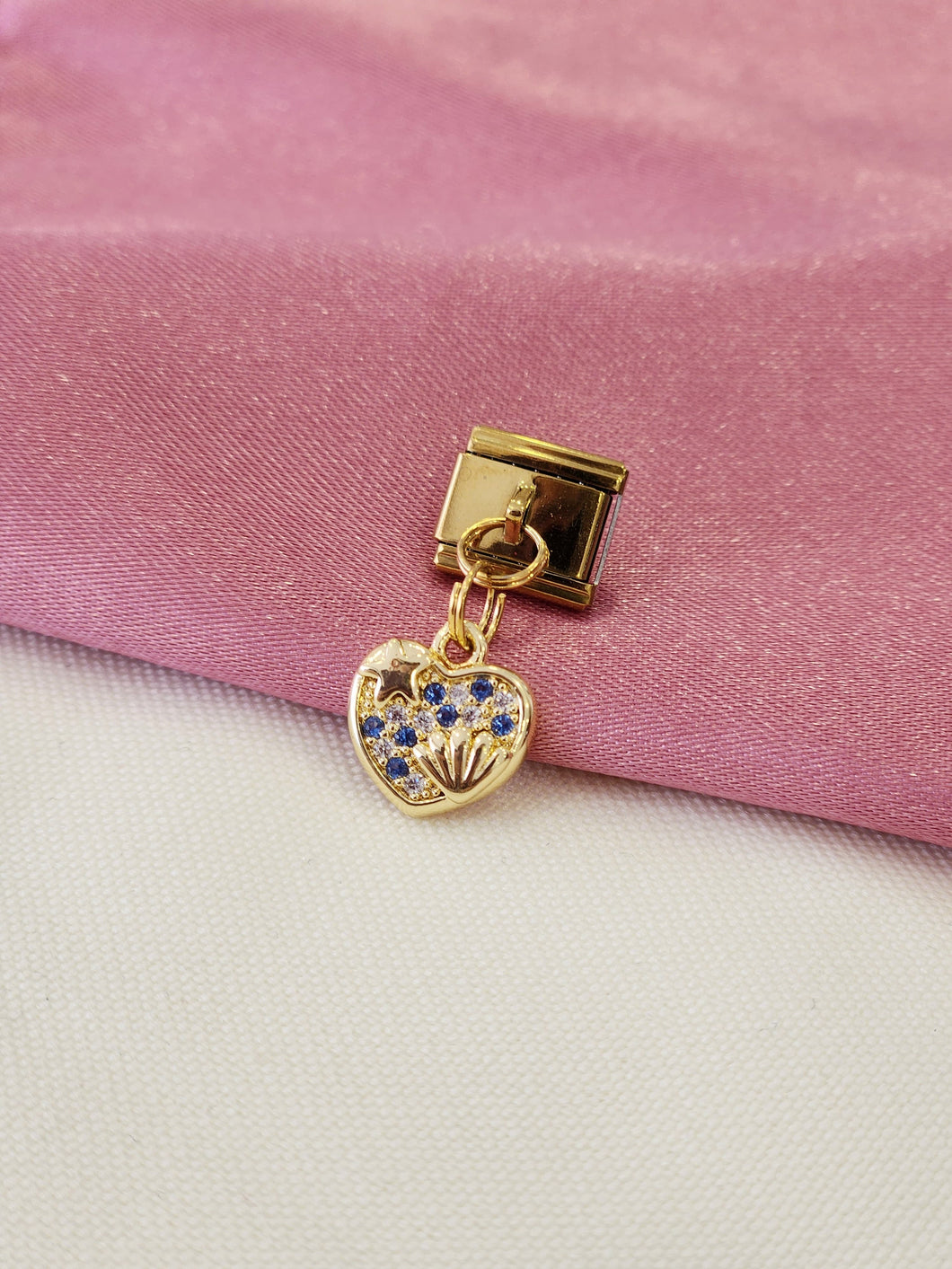 Charm corazon concha estrella zirconia #11
