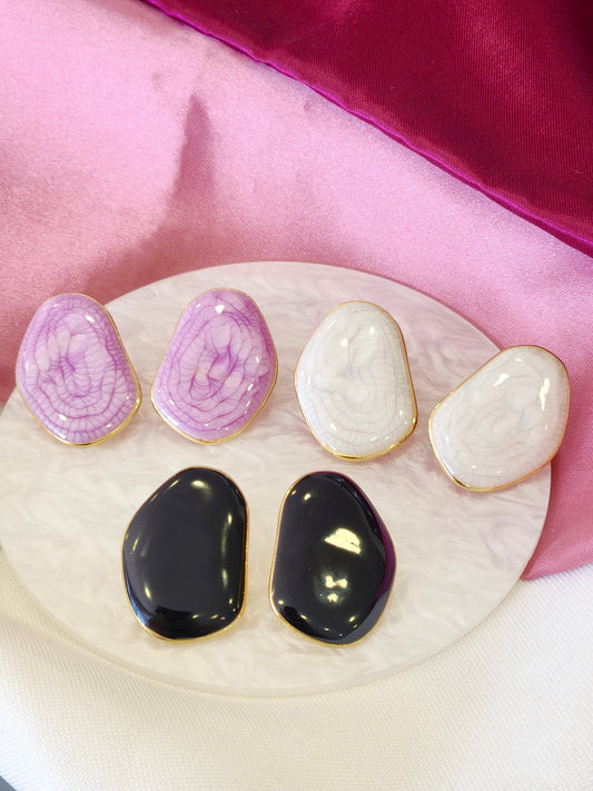 Aretes gota irregular aplanada