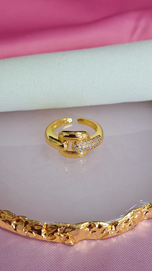Anillo hebilla zirconia #173B
