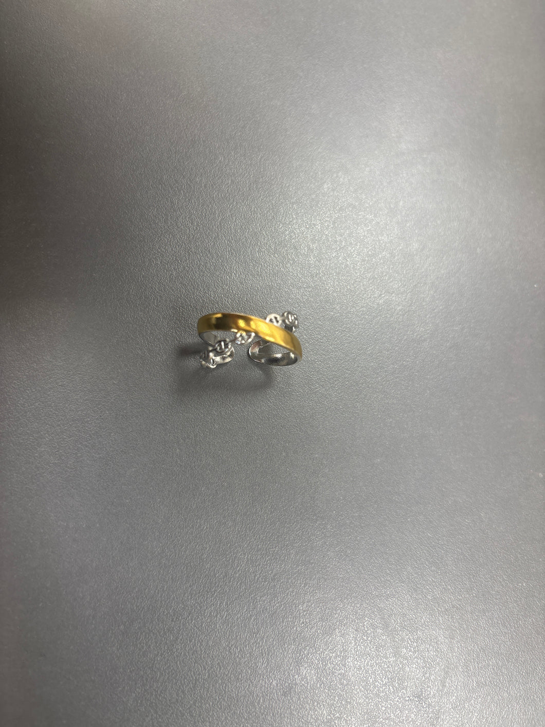 Anillo bicolor X cadena #1