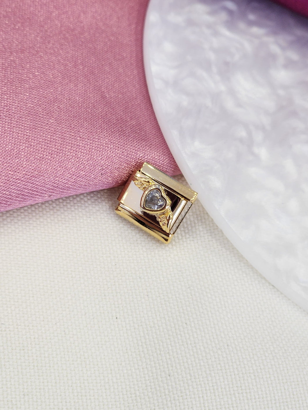 Charm corazon alas zirconia #11