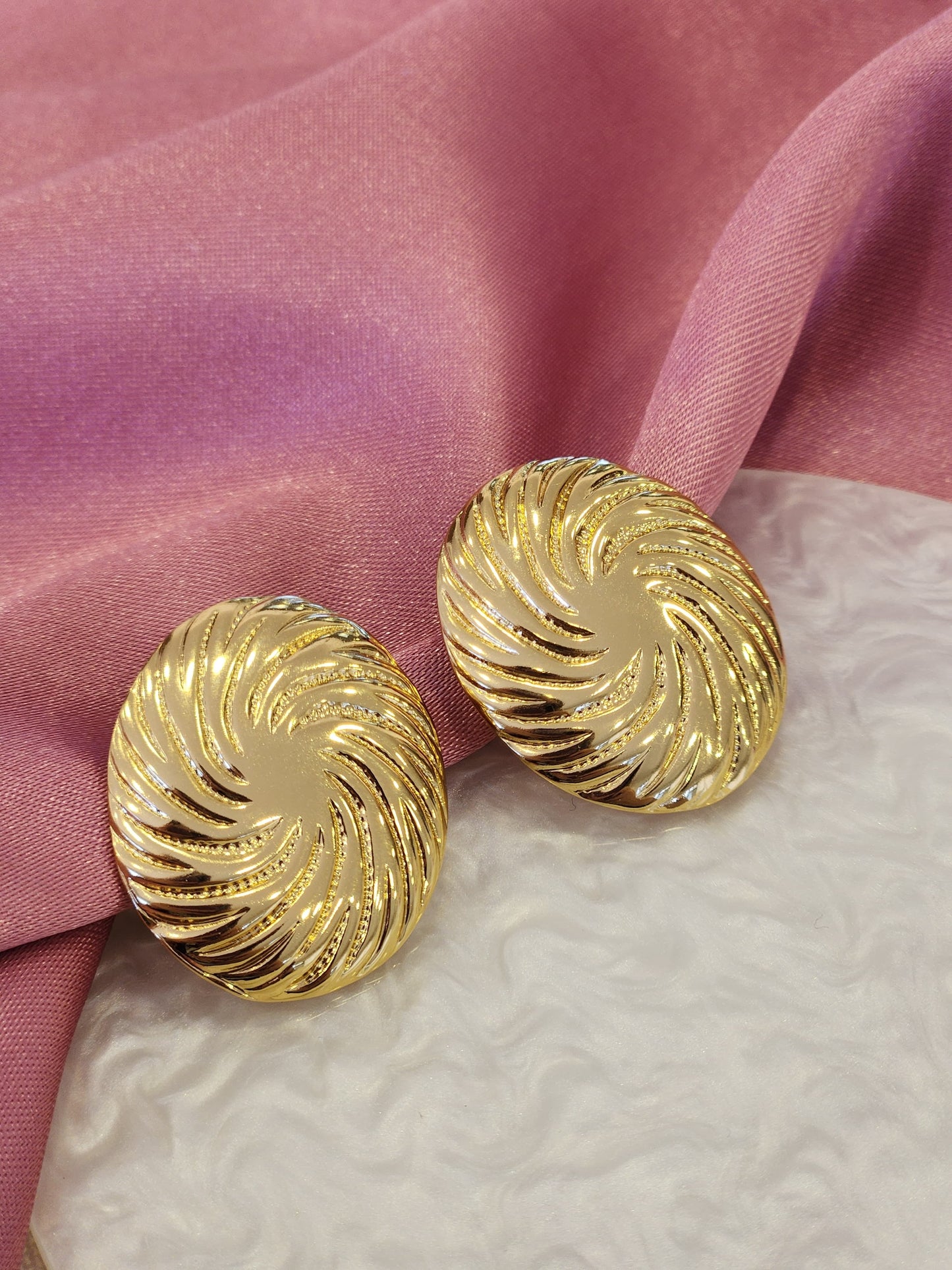 Aretes ovalados espiral #L8