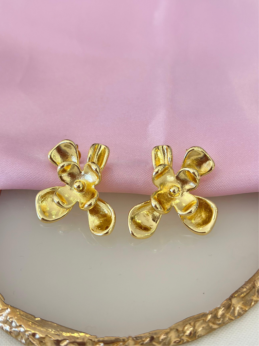 Aretes doble flor #B4.1