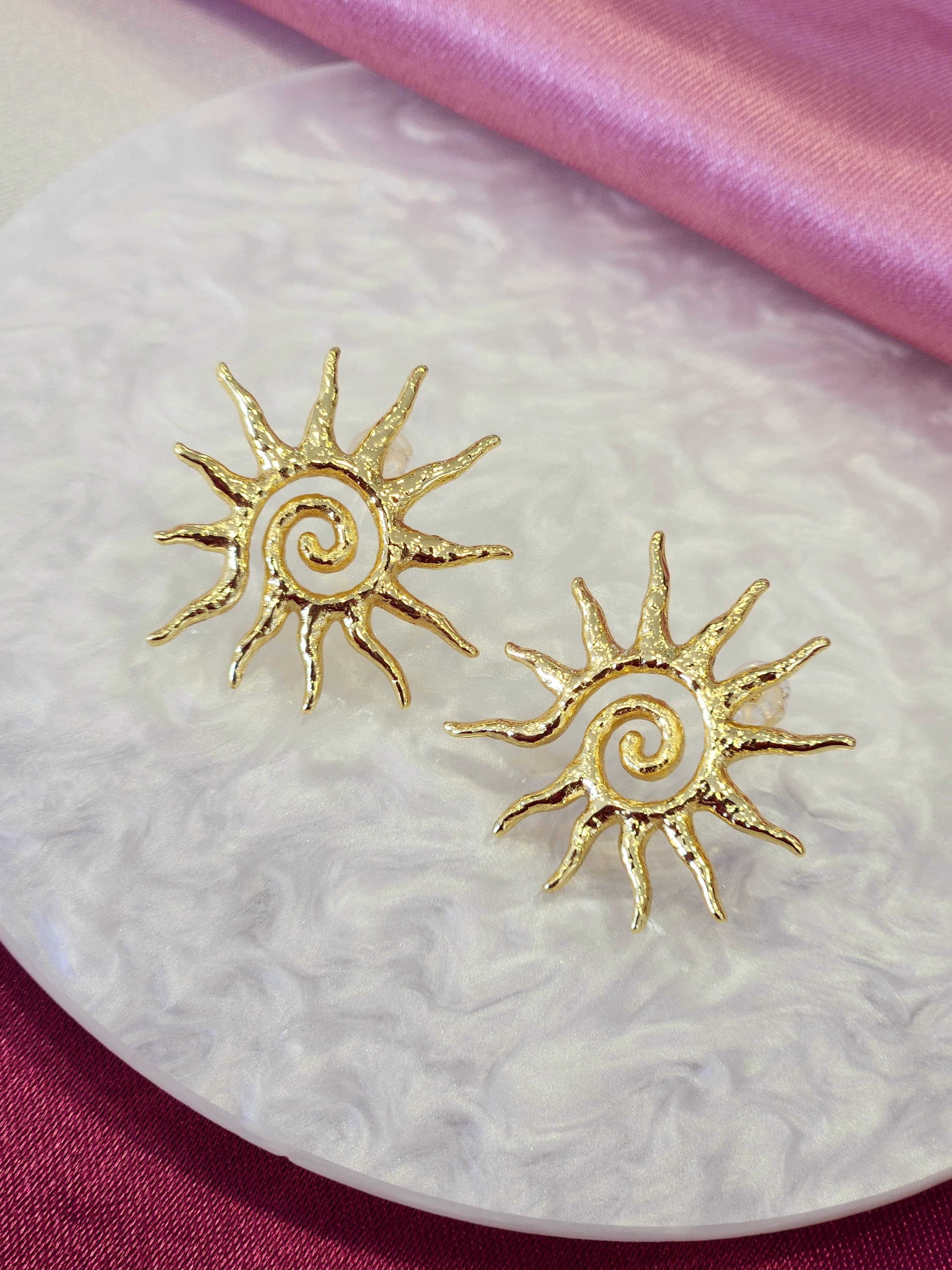 Aretes sol espiral #B3
