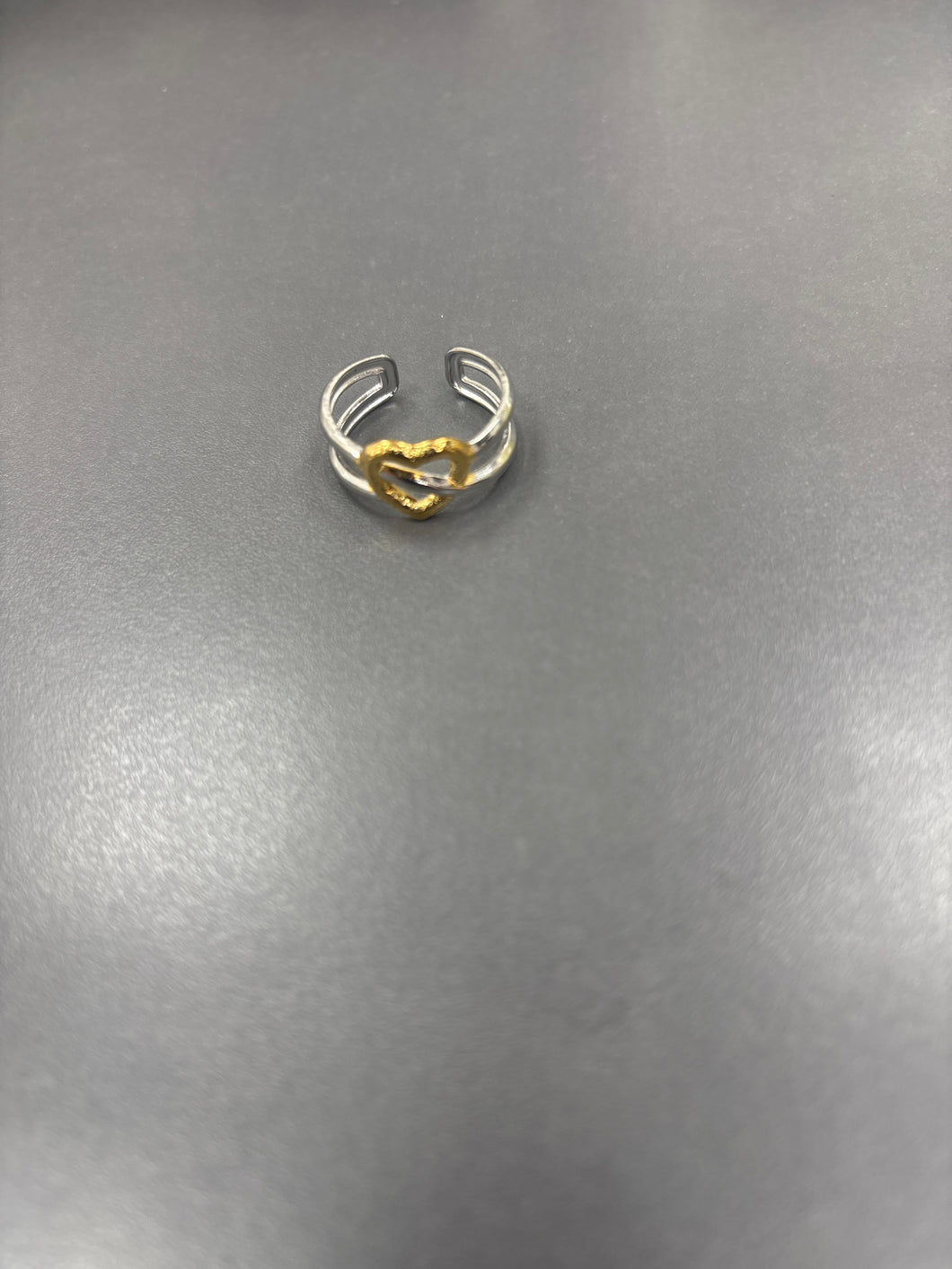 Anillo bicolor corazon #1