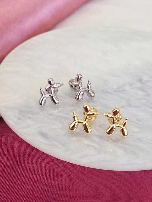 Aretes perrito inflado globo #C135