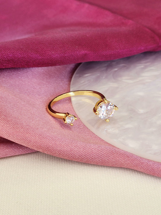 Anillo doble zirconia circulo #120