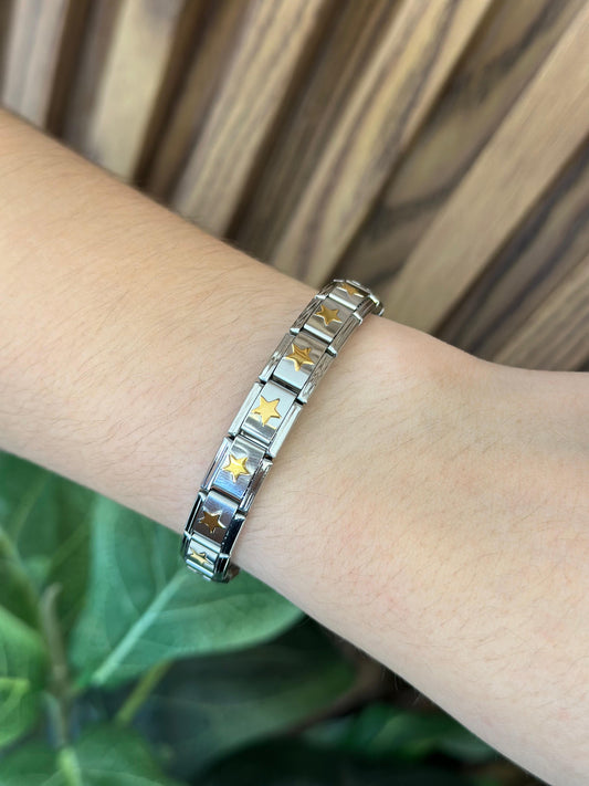Pulsera italiana estrellas #F47