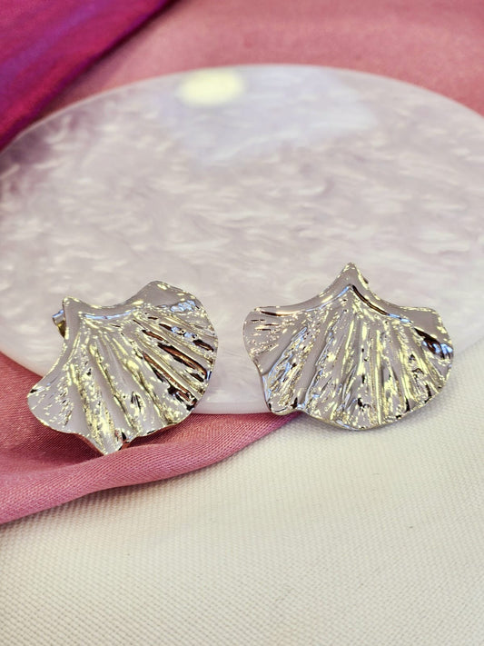Aretes concha abanico #L16
