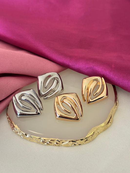 Aretes rombo espacios #C146