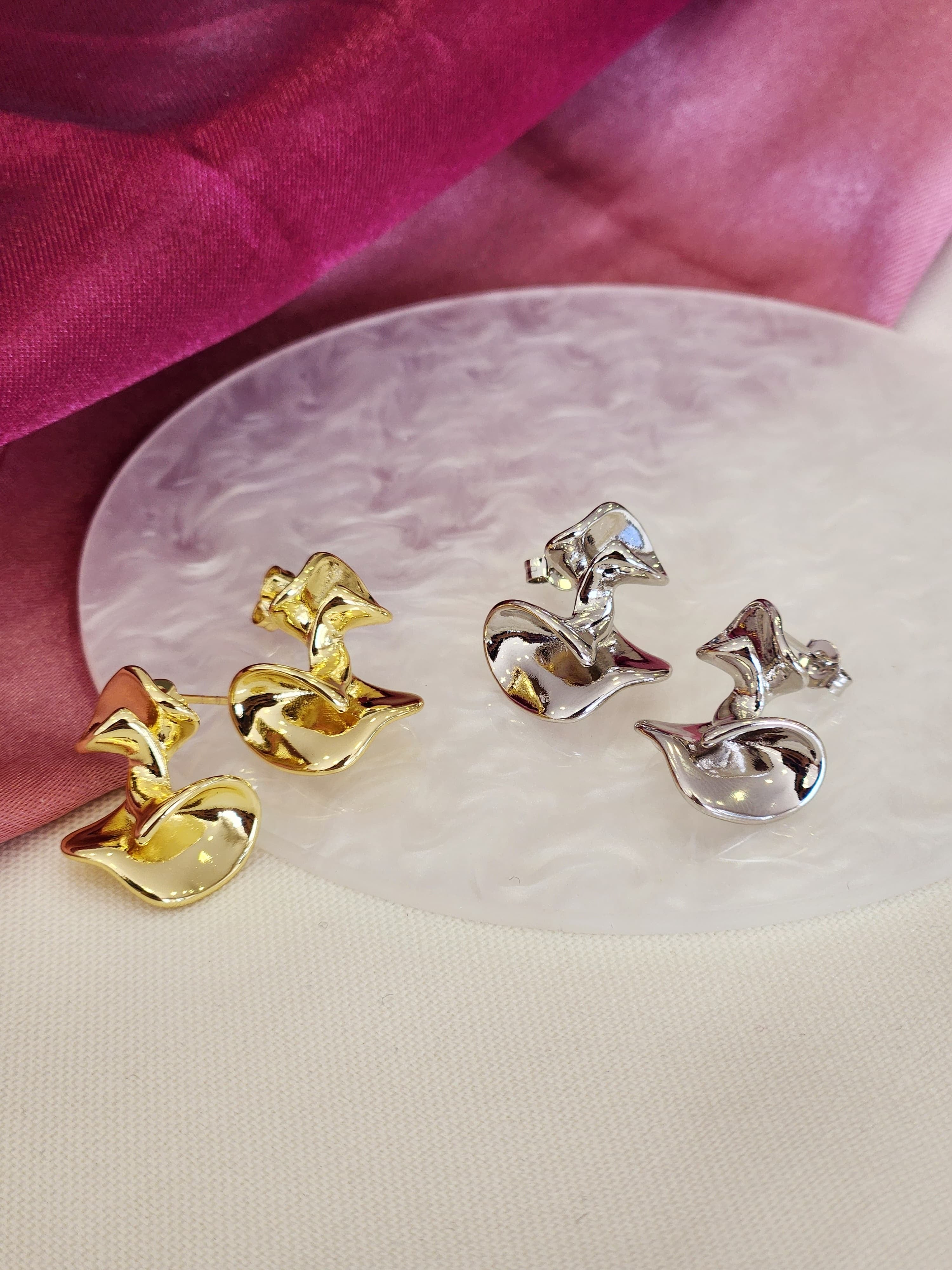 Aretes onda torcida #C123.2