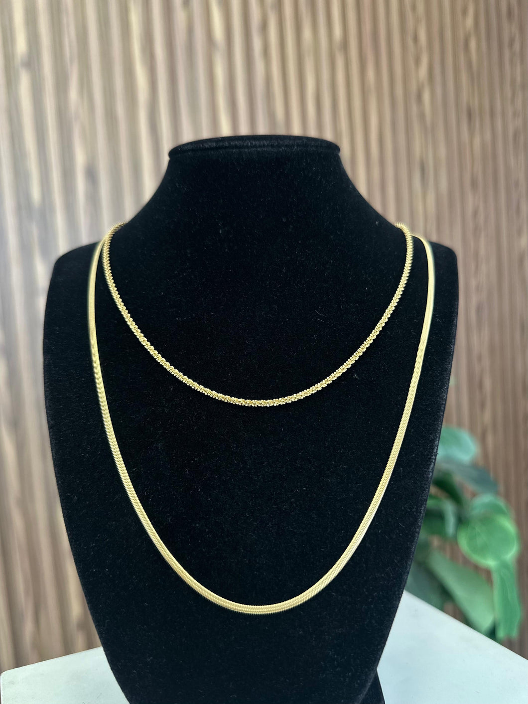 Collar doble plana y torsal #10