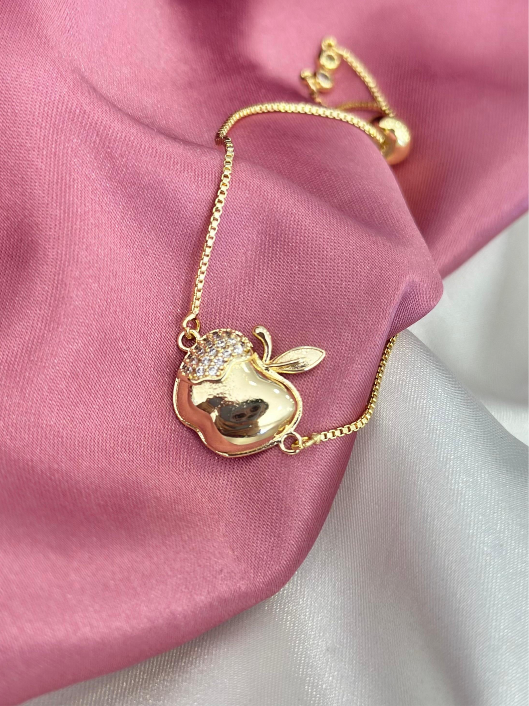 Pulsera manzana dorada #YY