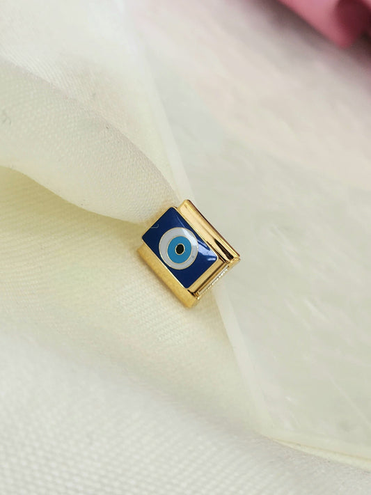 Charm ojo azul dorado #13