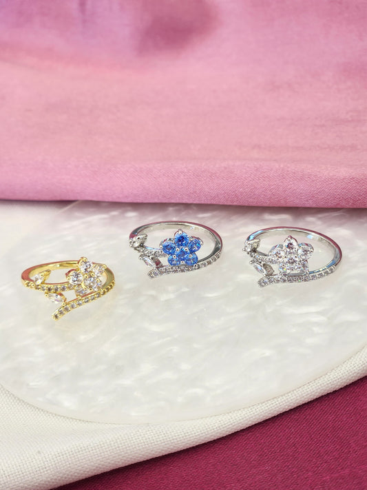 Anillo flor tallo #K21