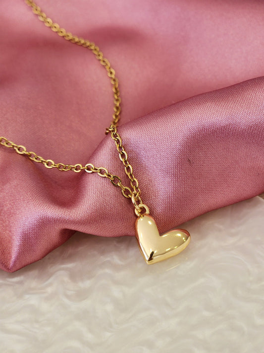 Collar corazon solido chico #HH