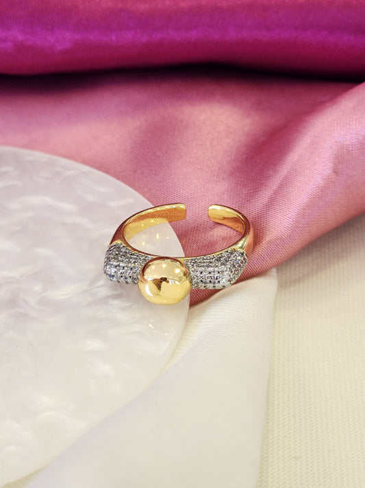 Anillo bola bicolor