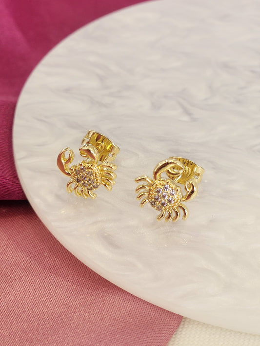 Aretes cangrejo zirconia