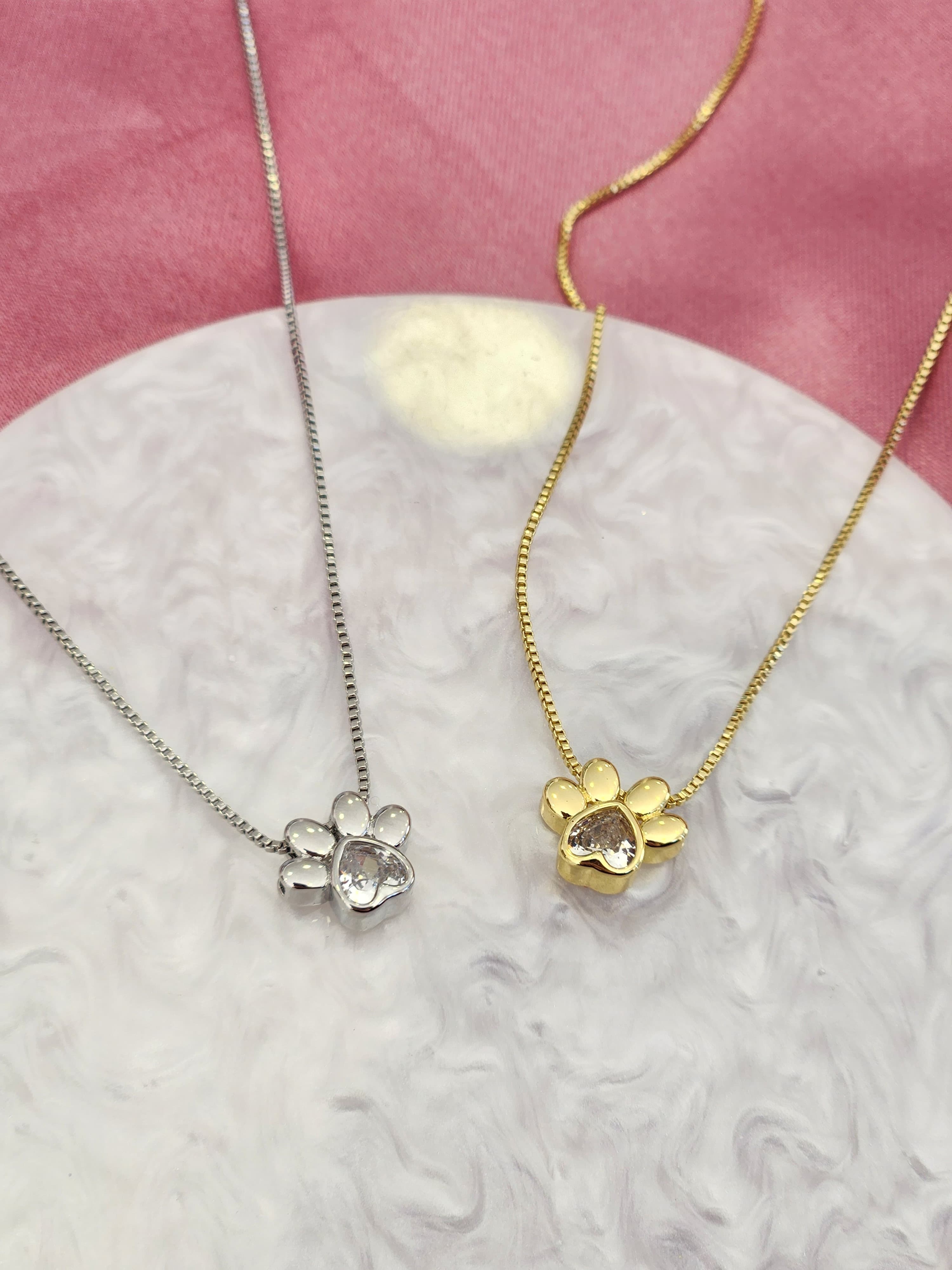 Collar huella cristal