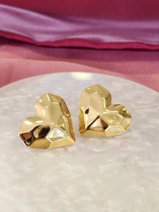 Aretes corazon origami #K16