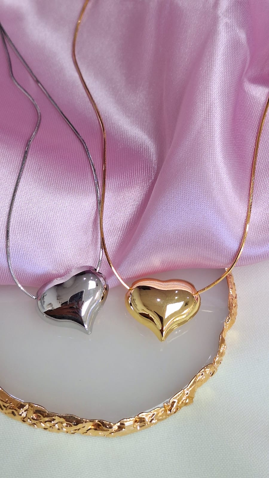 Collar corazon solido ajustable #A5