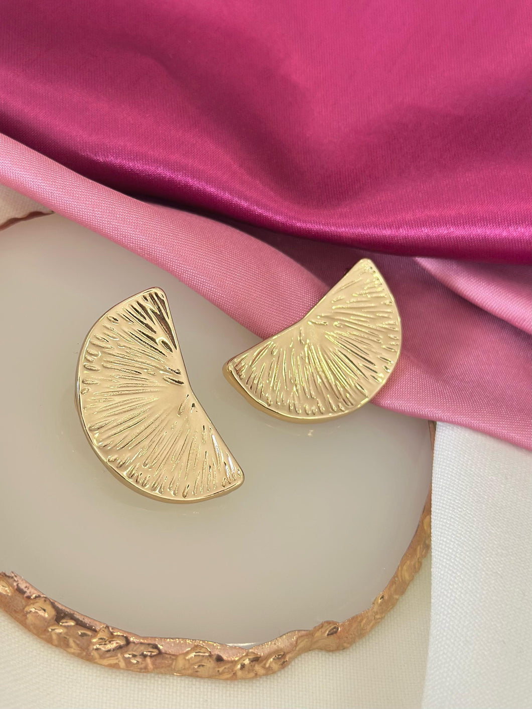 Aretes media luna grandes #C202