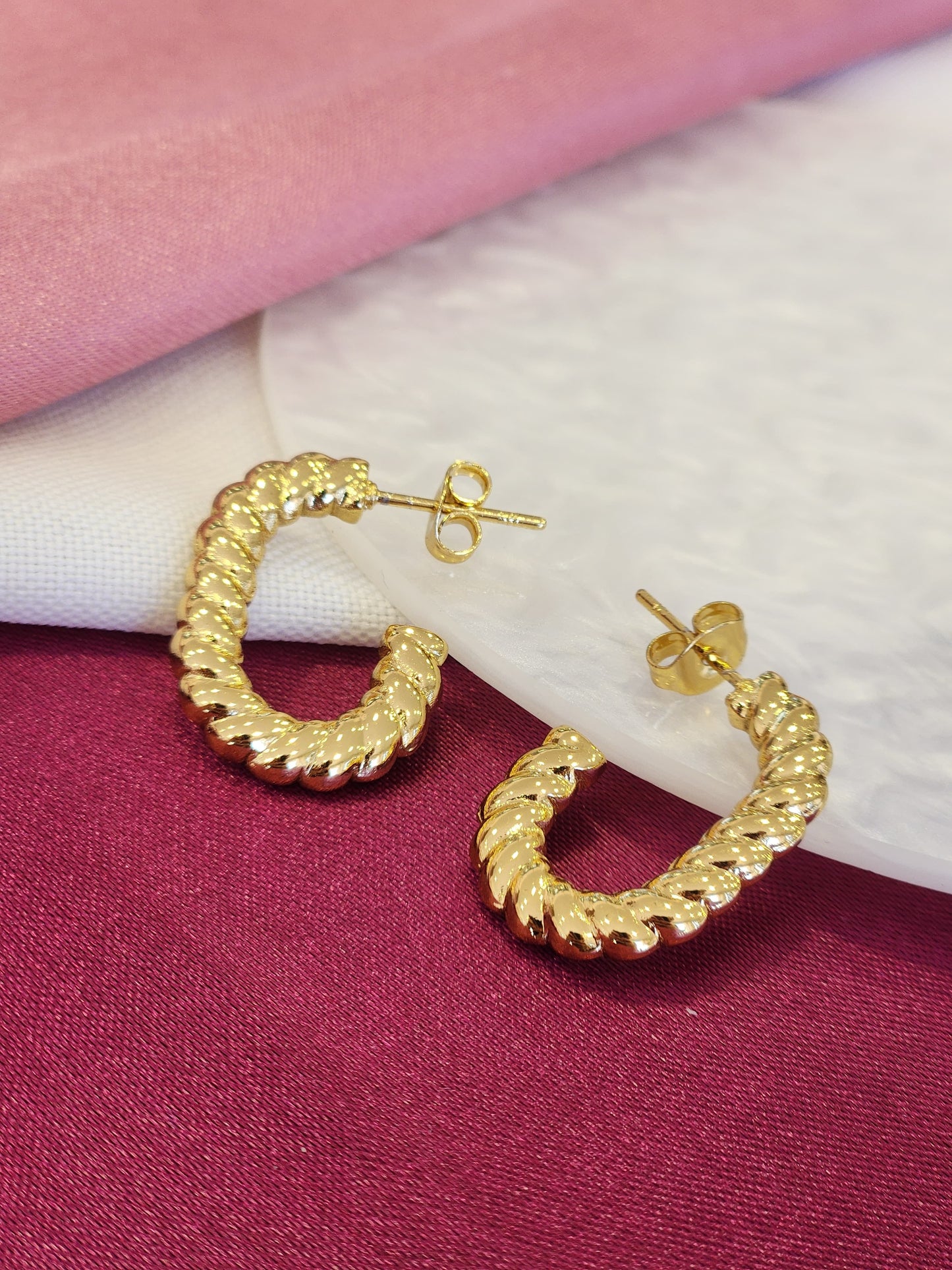 Aretes C torcidos  #C117