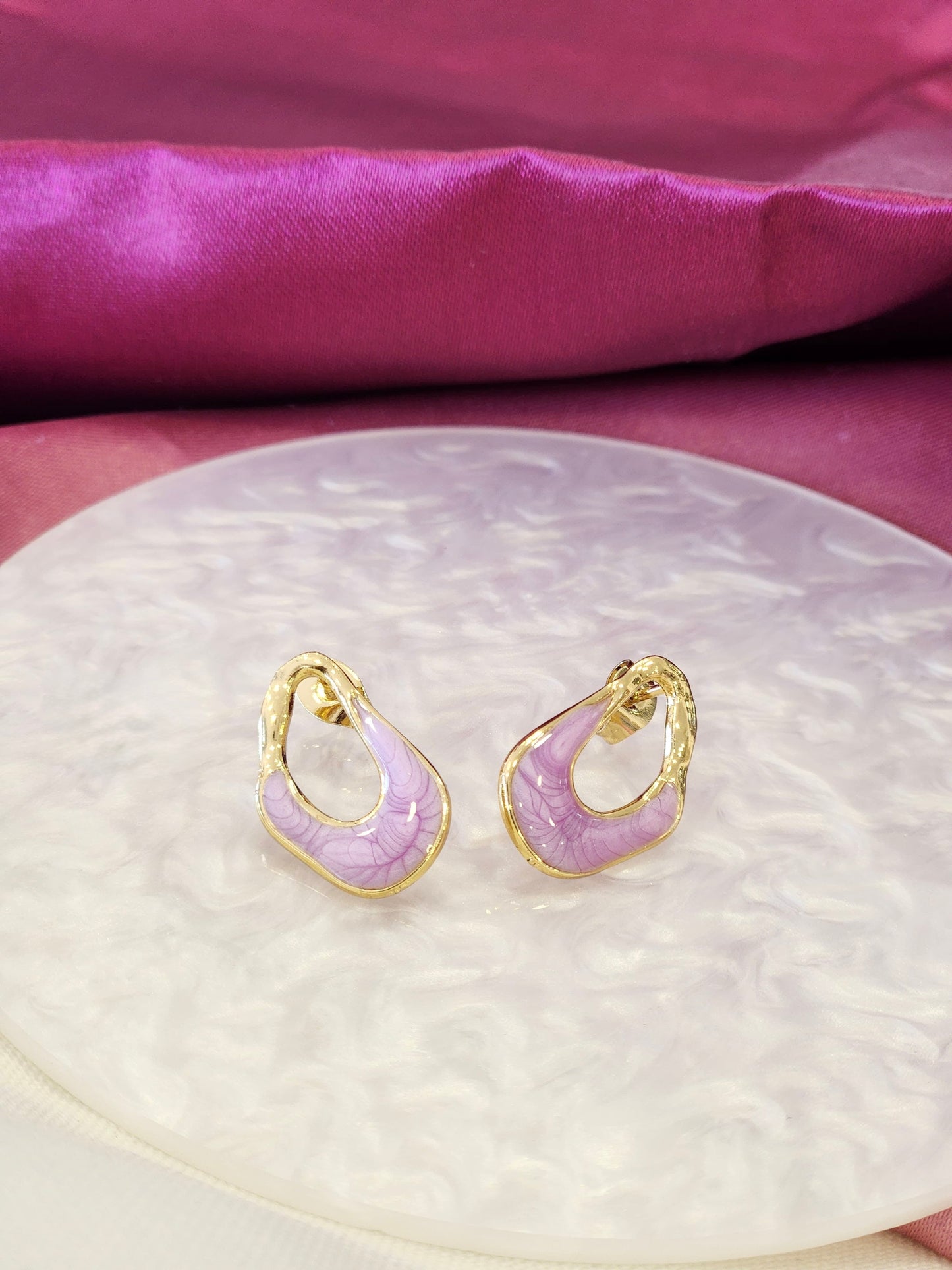 Aretes ovalo irregular colores