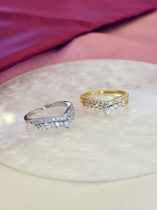 Anillo corona realeza zirconia #20