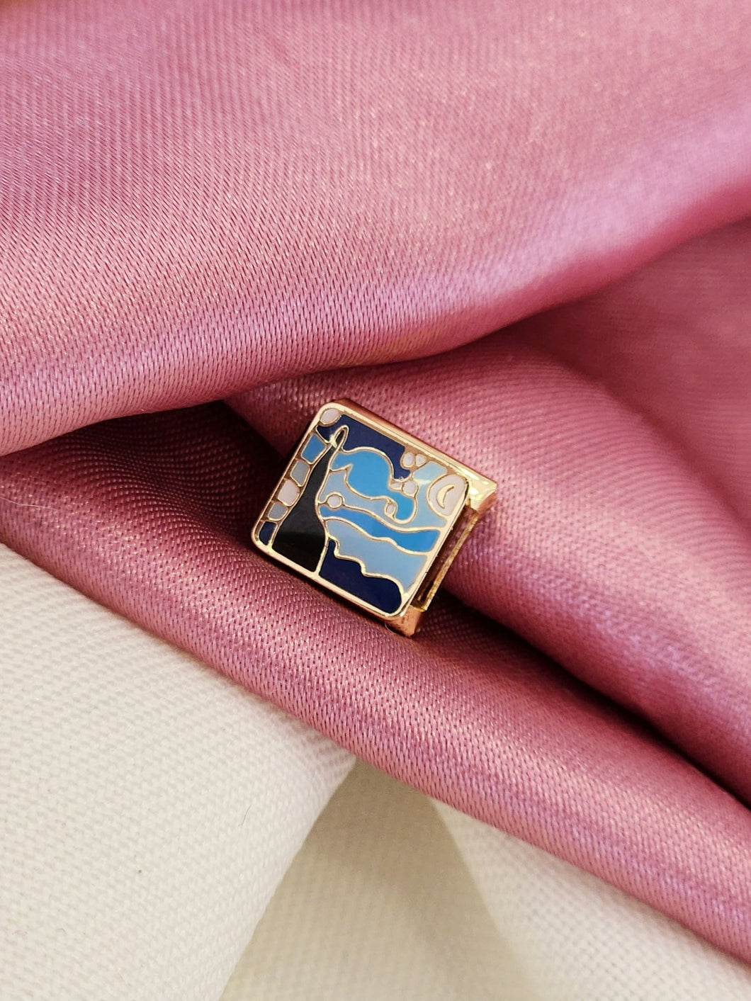 Charm noche estrellada dorado #13