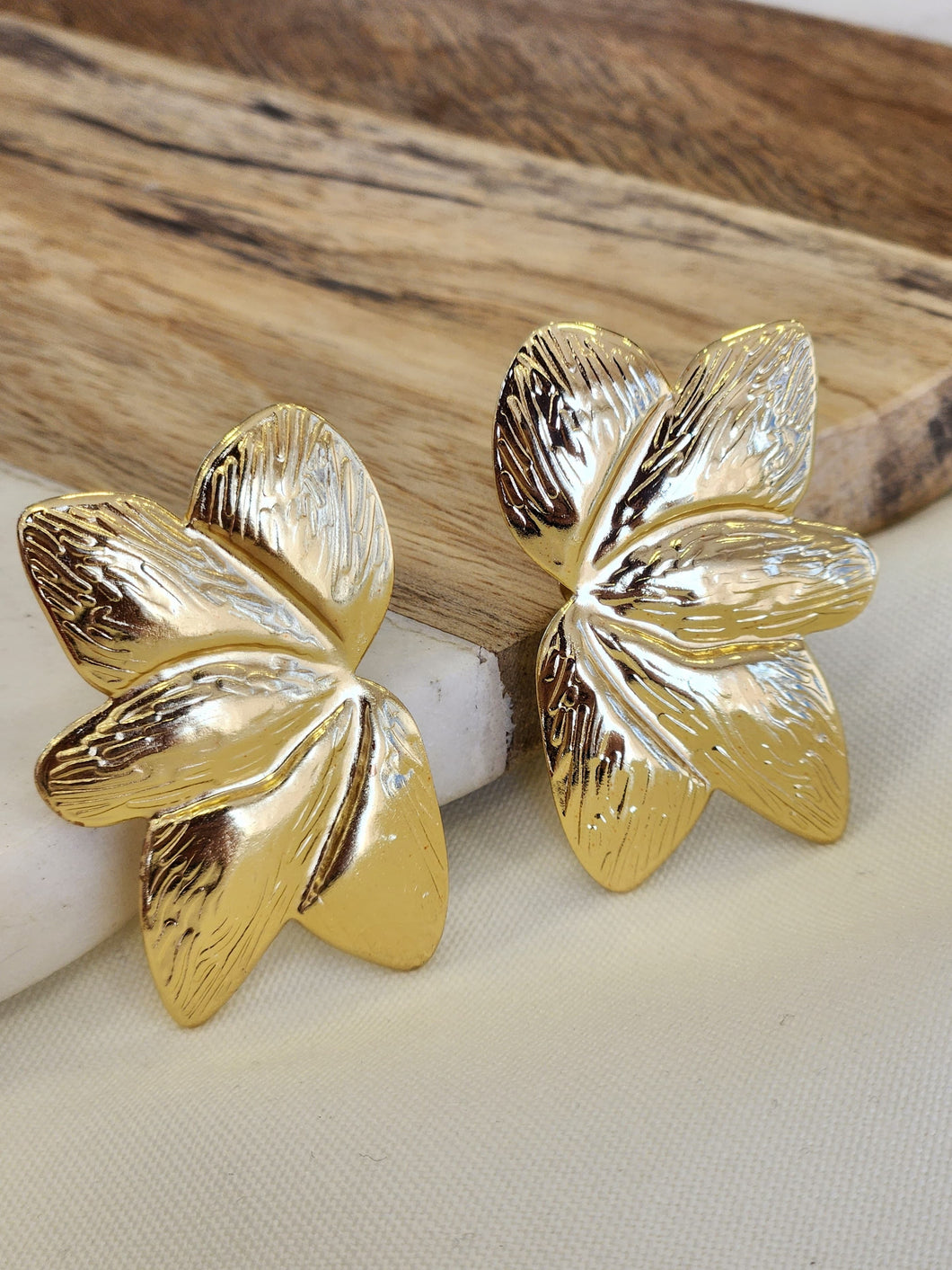 Aretes flor 5 petalos #H6