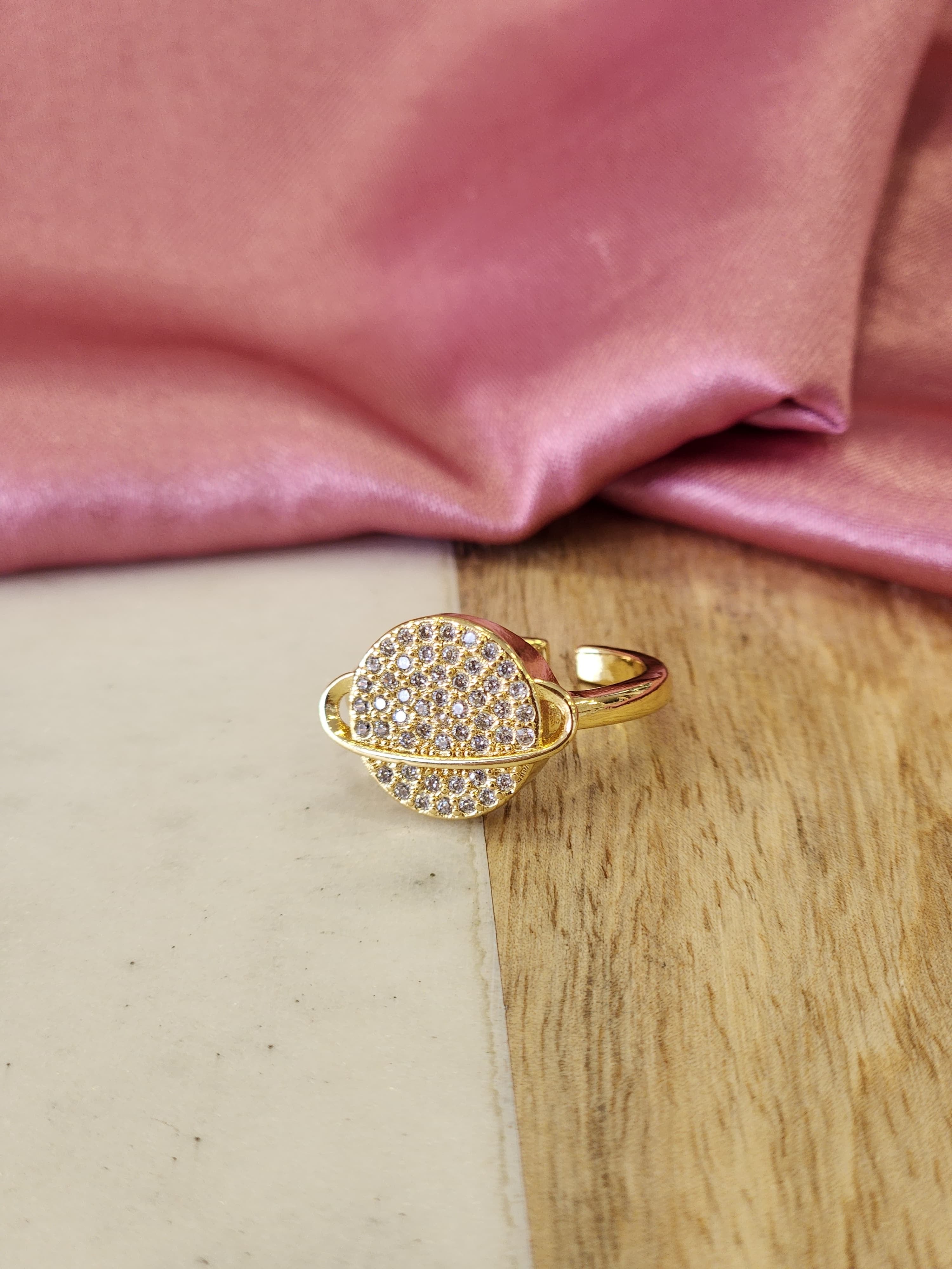 Anillo Saturno zirconia