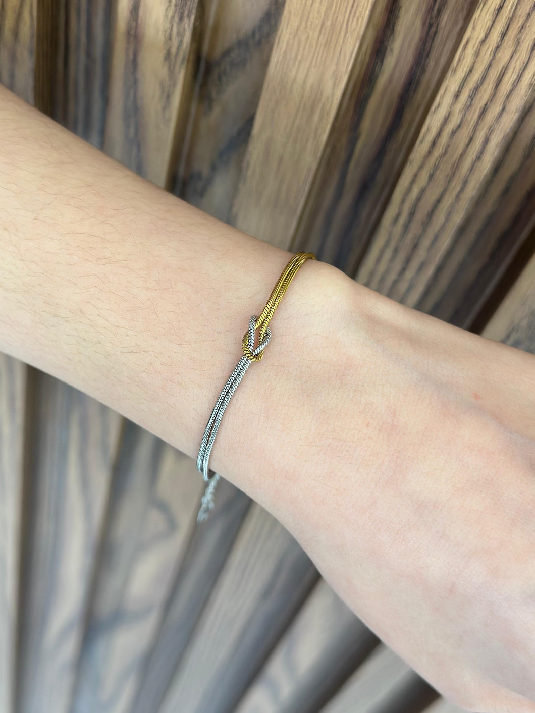 Pulsera nudo bicolor #E23