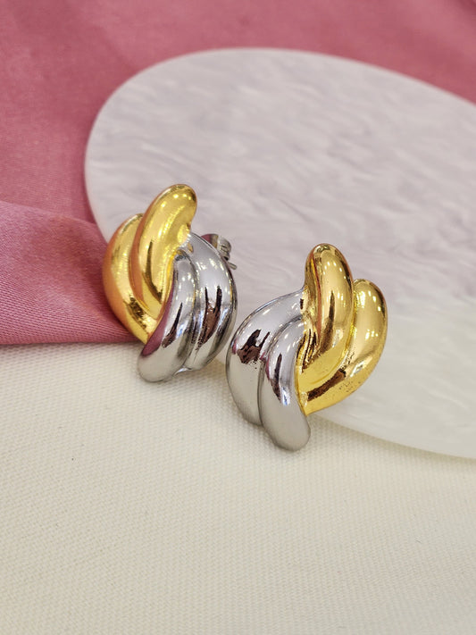 Aretes entrelazados bicolor #K79 #K80