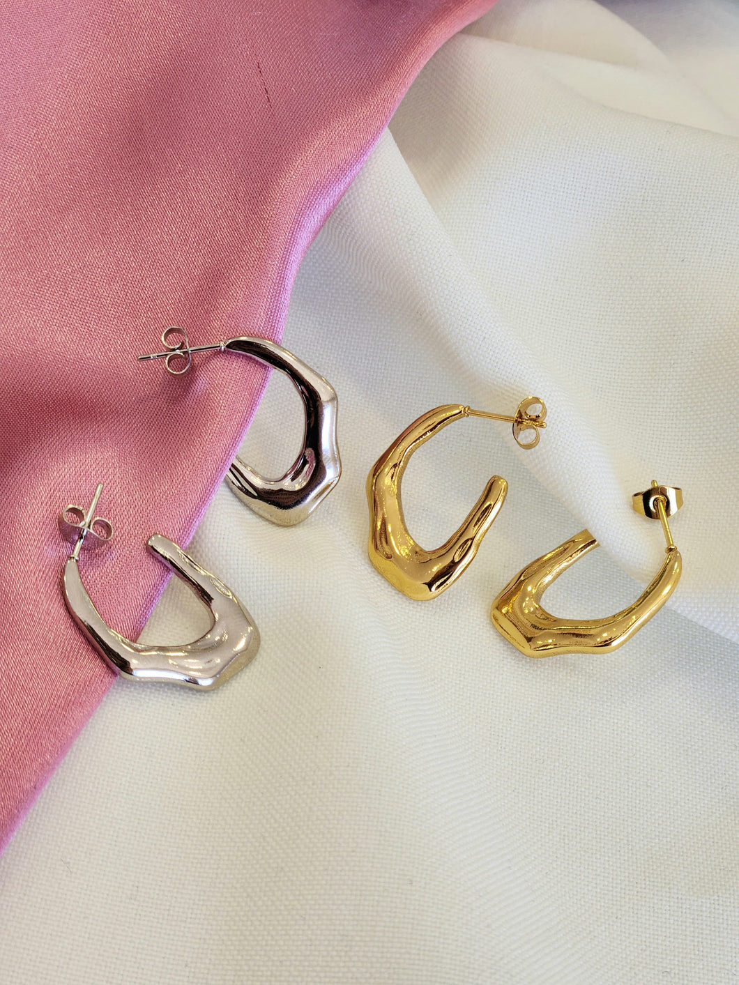 Aretes ovalados irregulares #80