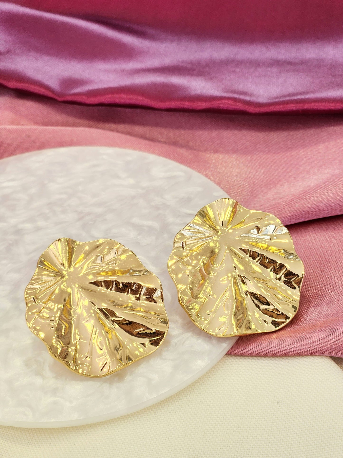Aretes circulares corrugados #F41