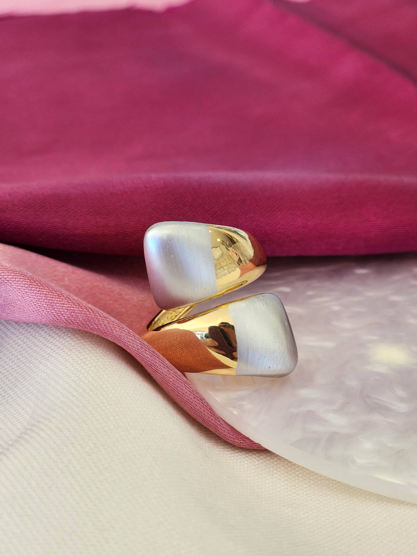 Anillo doble punta bicolor #A8