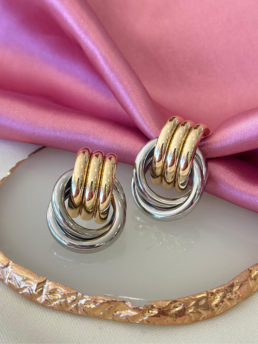 Aretes circulos bicolor #K37