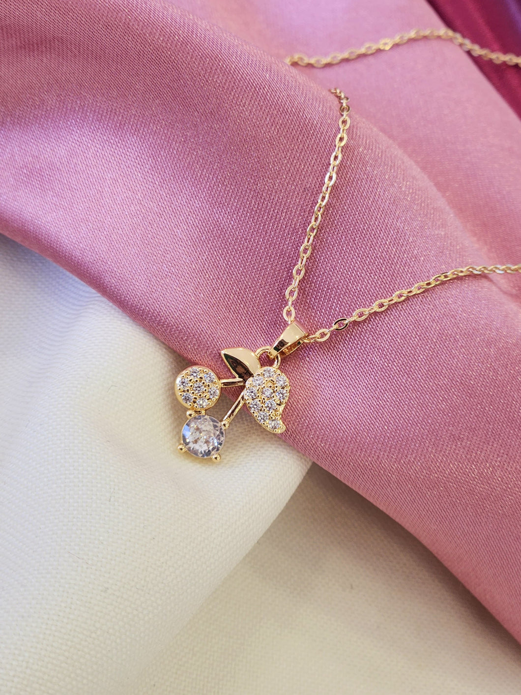 Collar cereza zirconia #A0.2