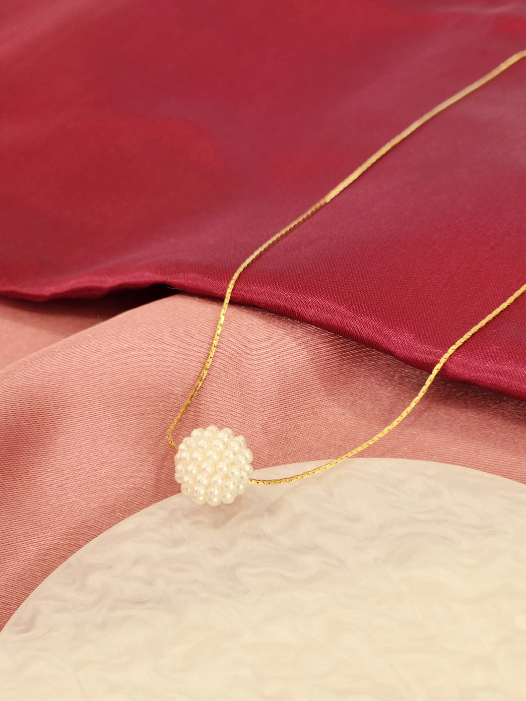 Collar esfera perlas mini