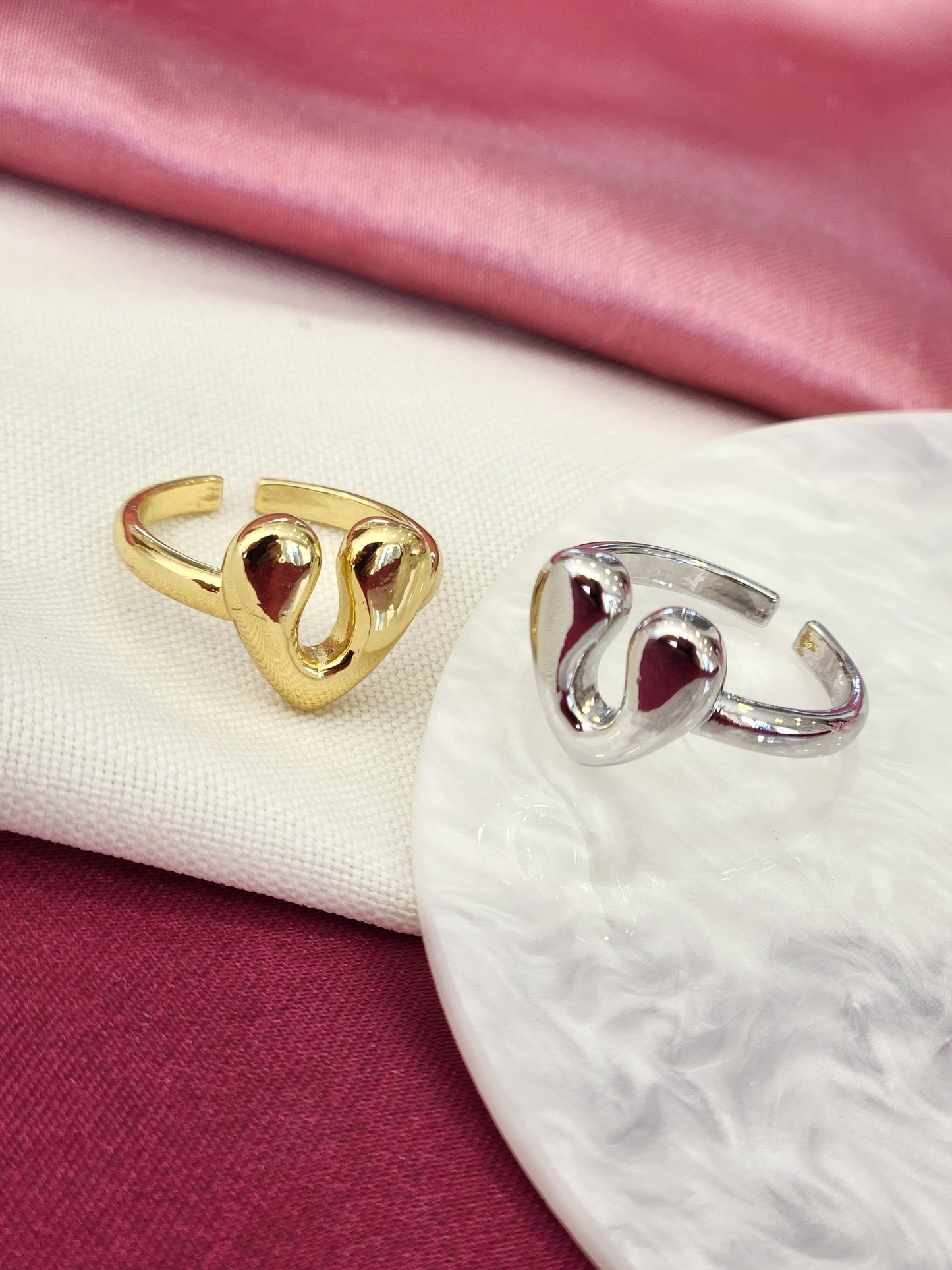 Anillo corazon solido