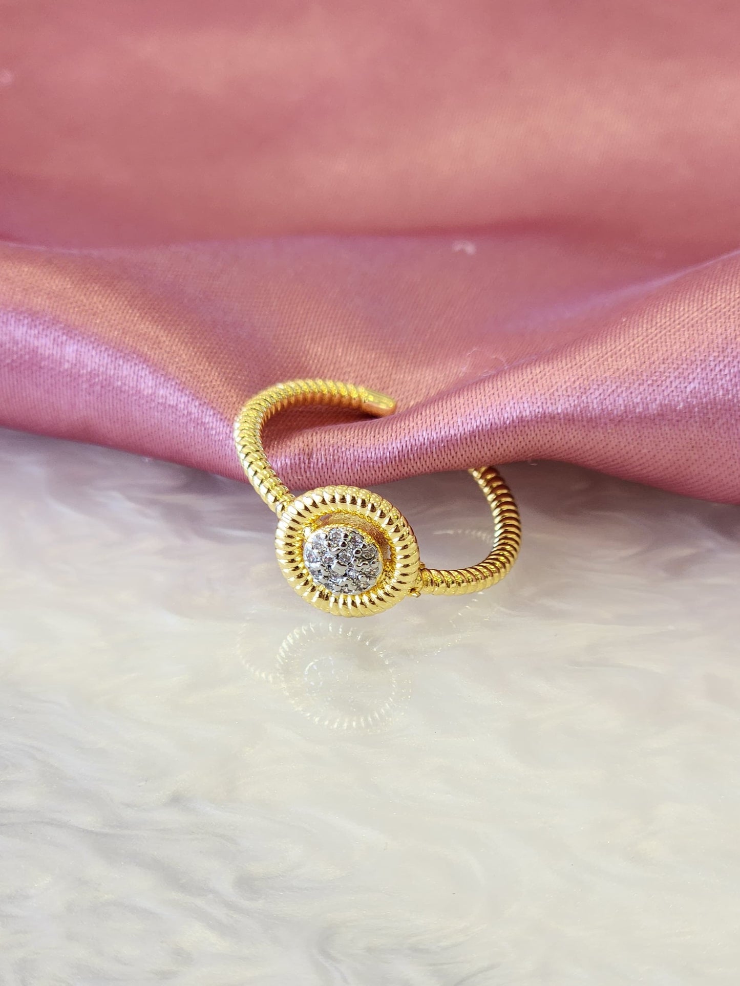 Anillo bicolor circular #31