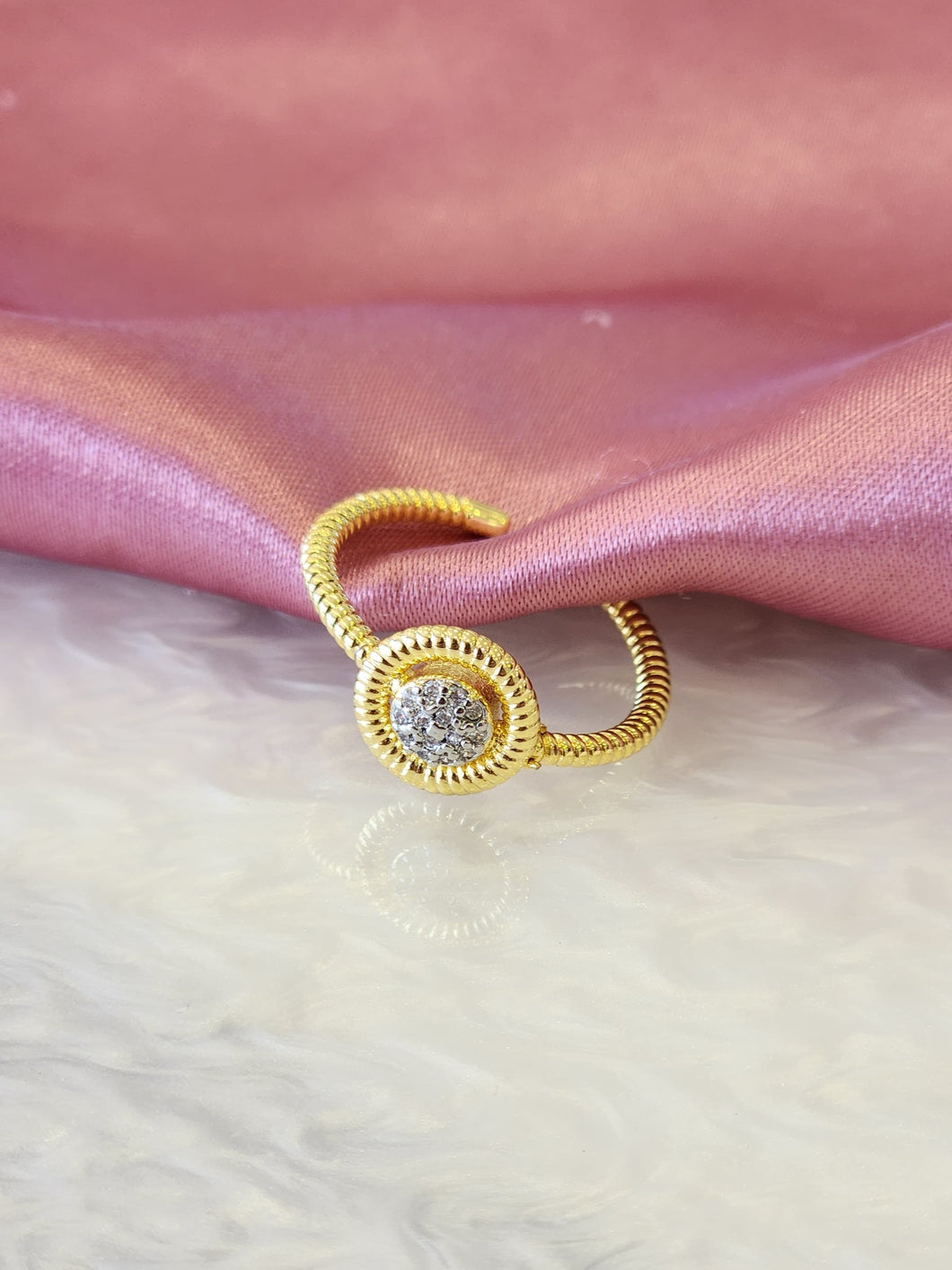 Anillo bicolor circular #31