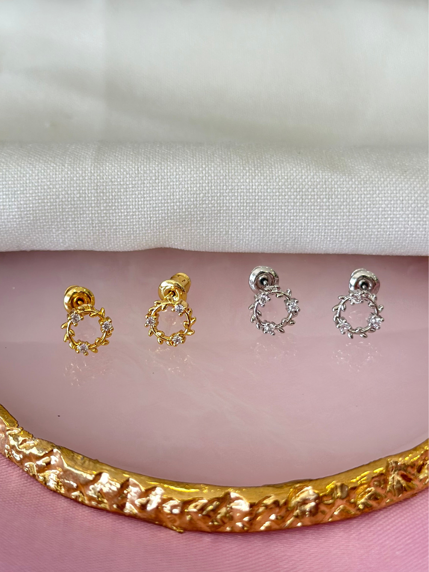 Aretes circulares zirconia mini