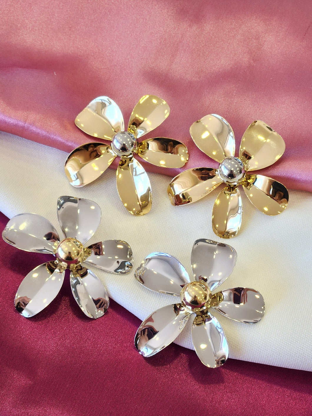 Aretes flor glam #G19
